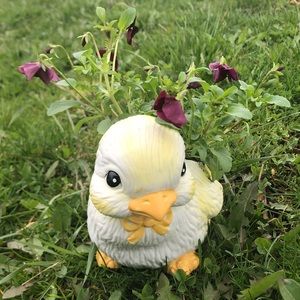 Chick with Bow Planter